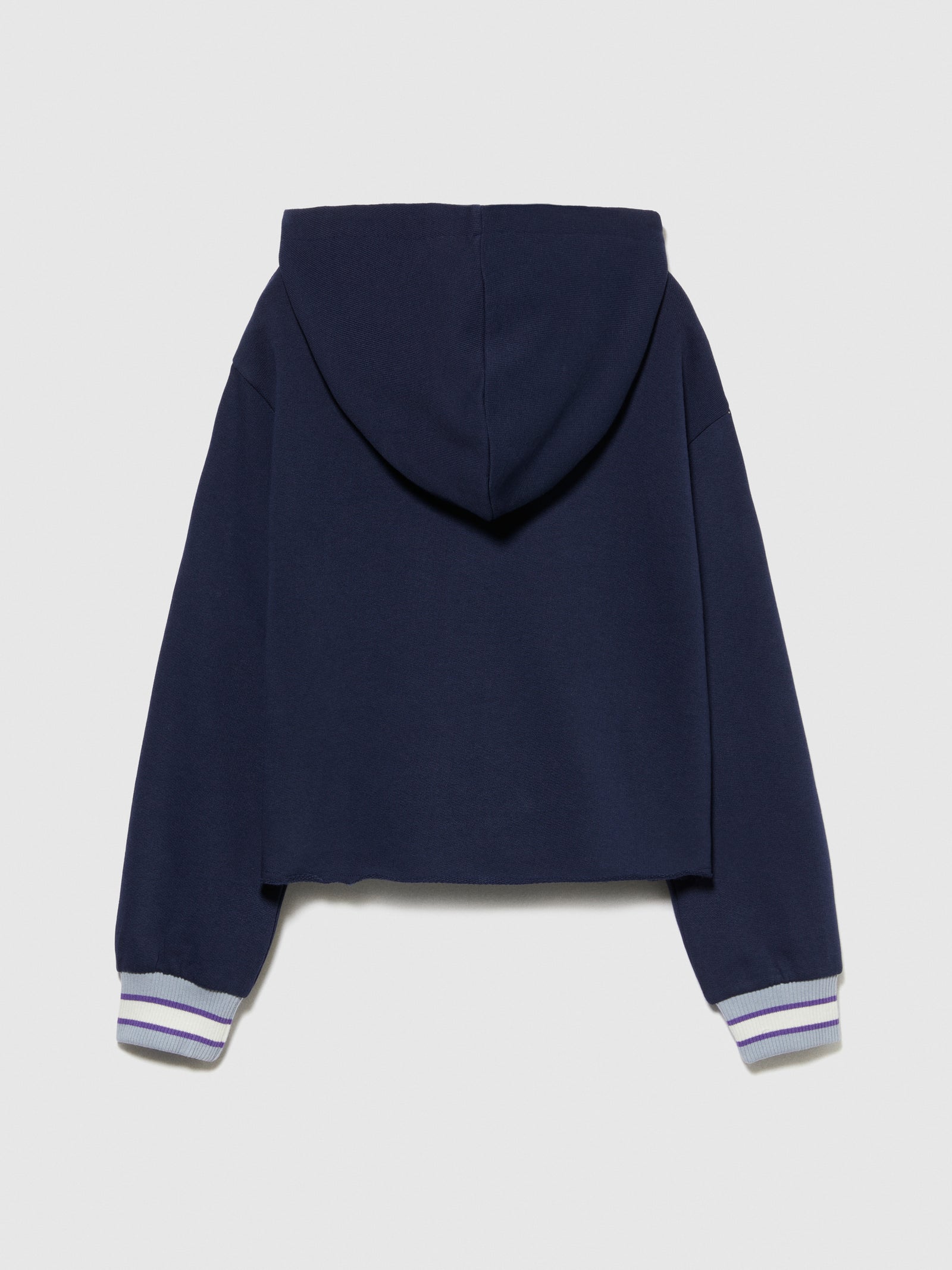 Felpa cropped con ricamo da bambina blu scuro 2 | Sisley young Outlet