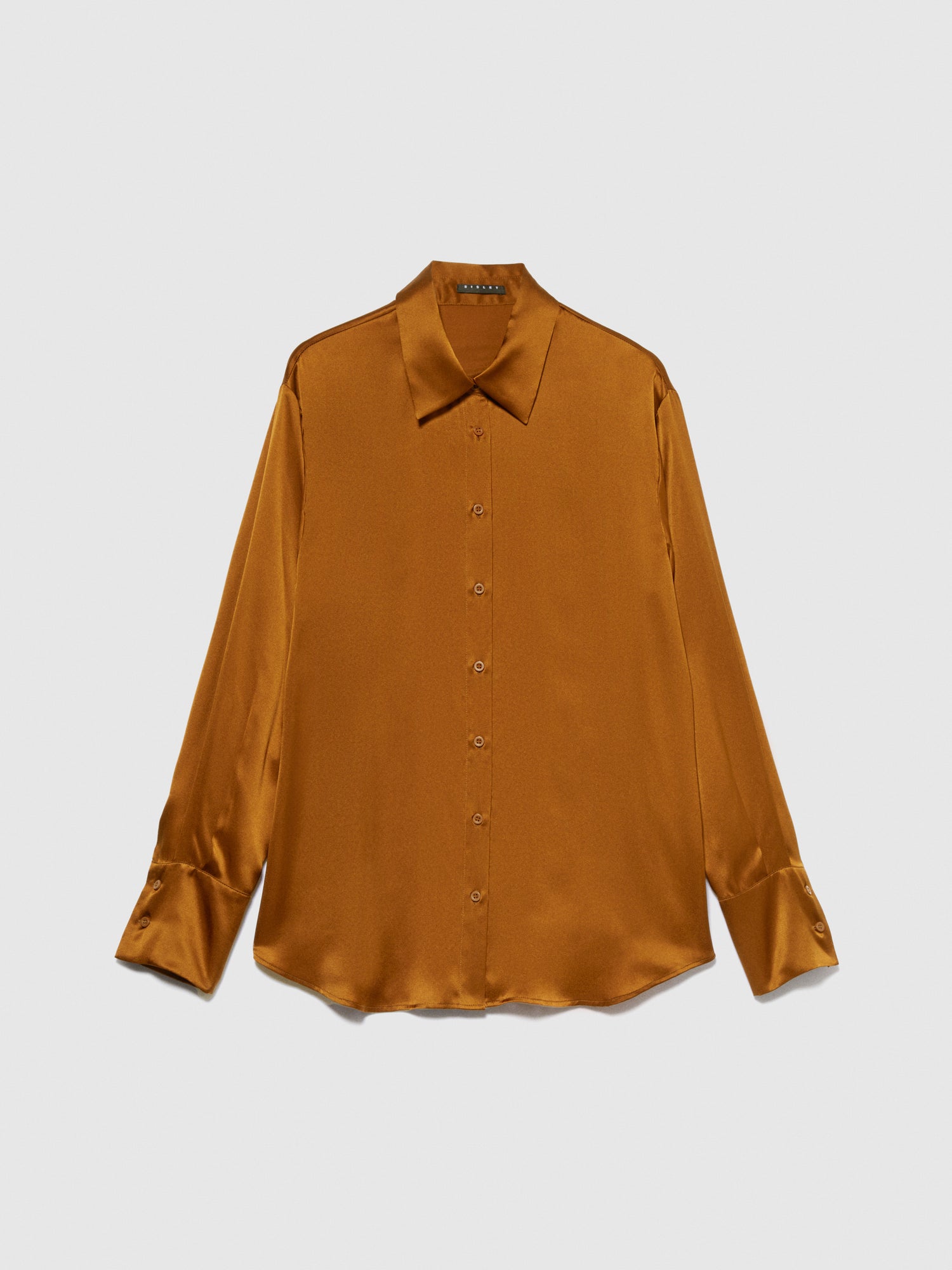 Camicia in seta da donna arancione | Sisley Outlet