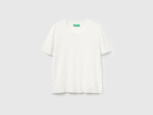 Maglia manica corta in misto seta