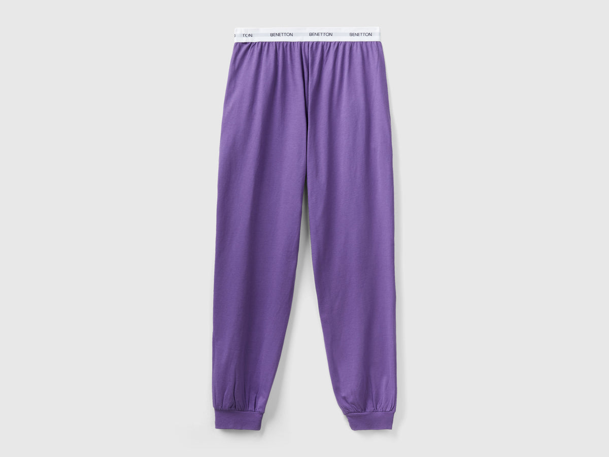 Pantaloni con elastico logato