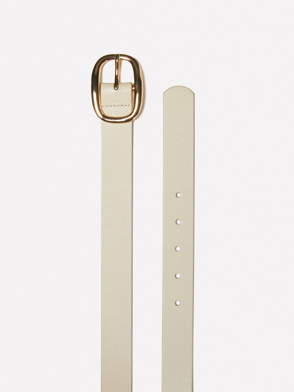 Cintura bianco panna con fibbia ovale