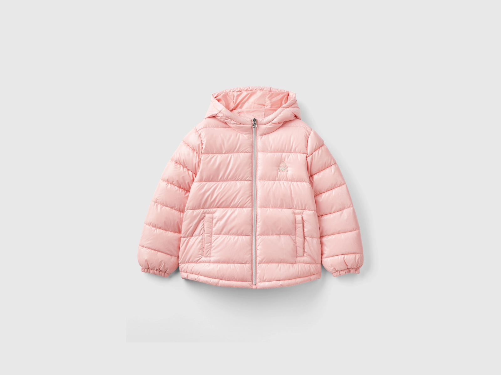 Giubbotto lucido imbottito da bambina rosa | Benetton Outlet