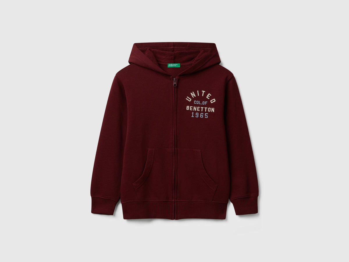 Felpa con zip e cappuccio