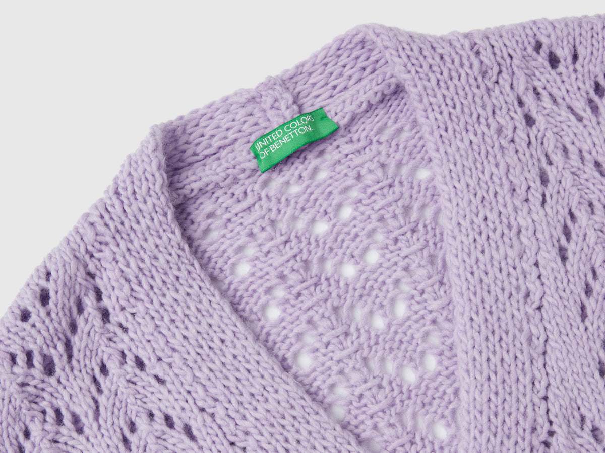 Cardigan effetto uncinetto