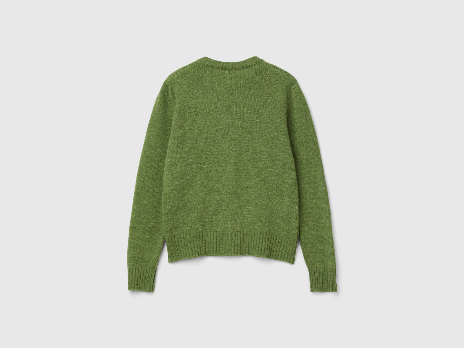 Cardigan in pura lana Shetland da donna verde oliva 2 | Benetton Outlet