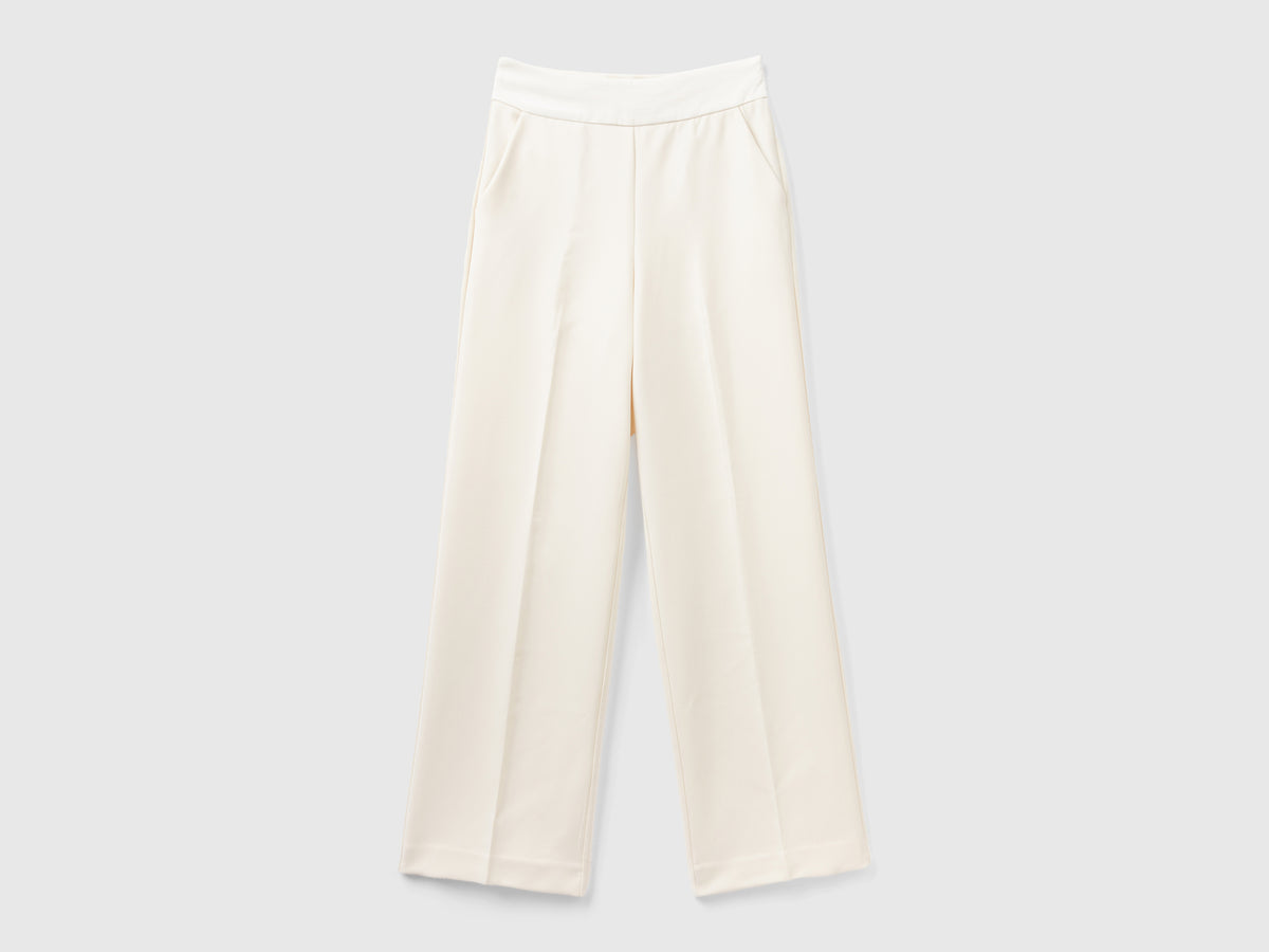 Pantaloni con cintura in raso