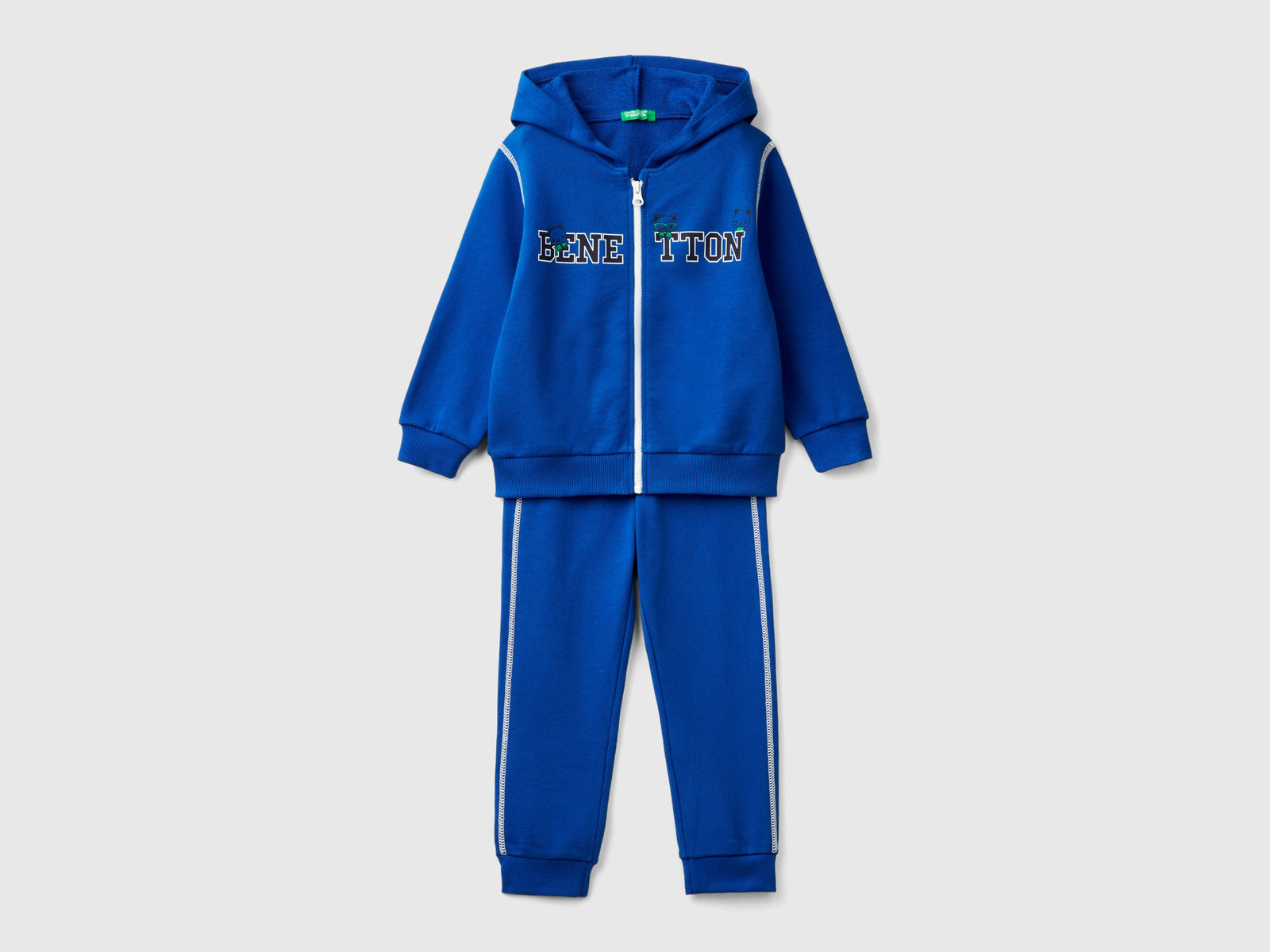 Tuta in felpa 100% cotone da bimbo bluette | Benetton Outlet