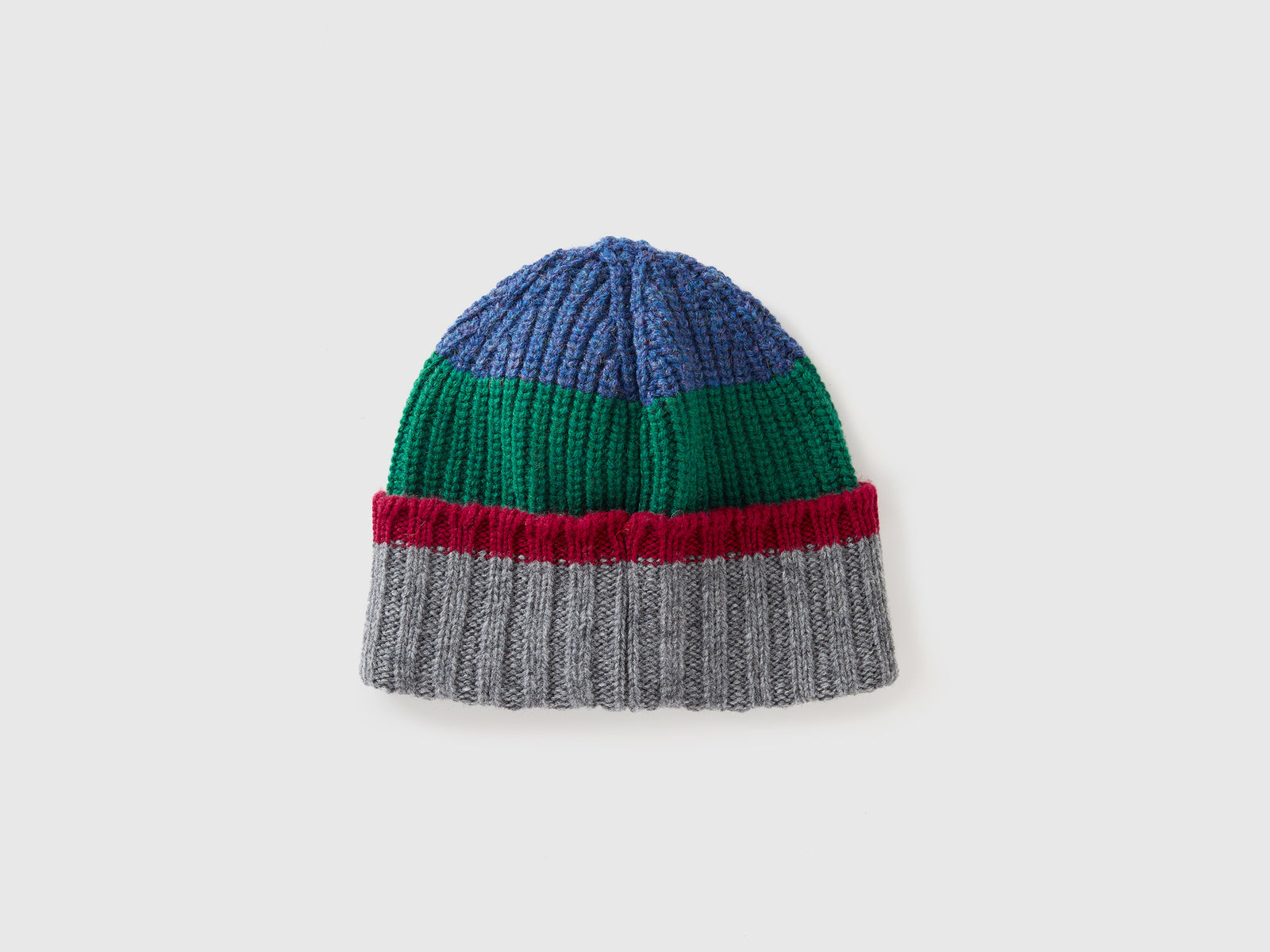 Cappello a righe in pura lana Shetland da uomo multi-color 2 | Benetton Outlet