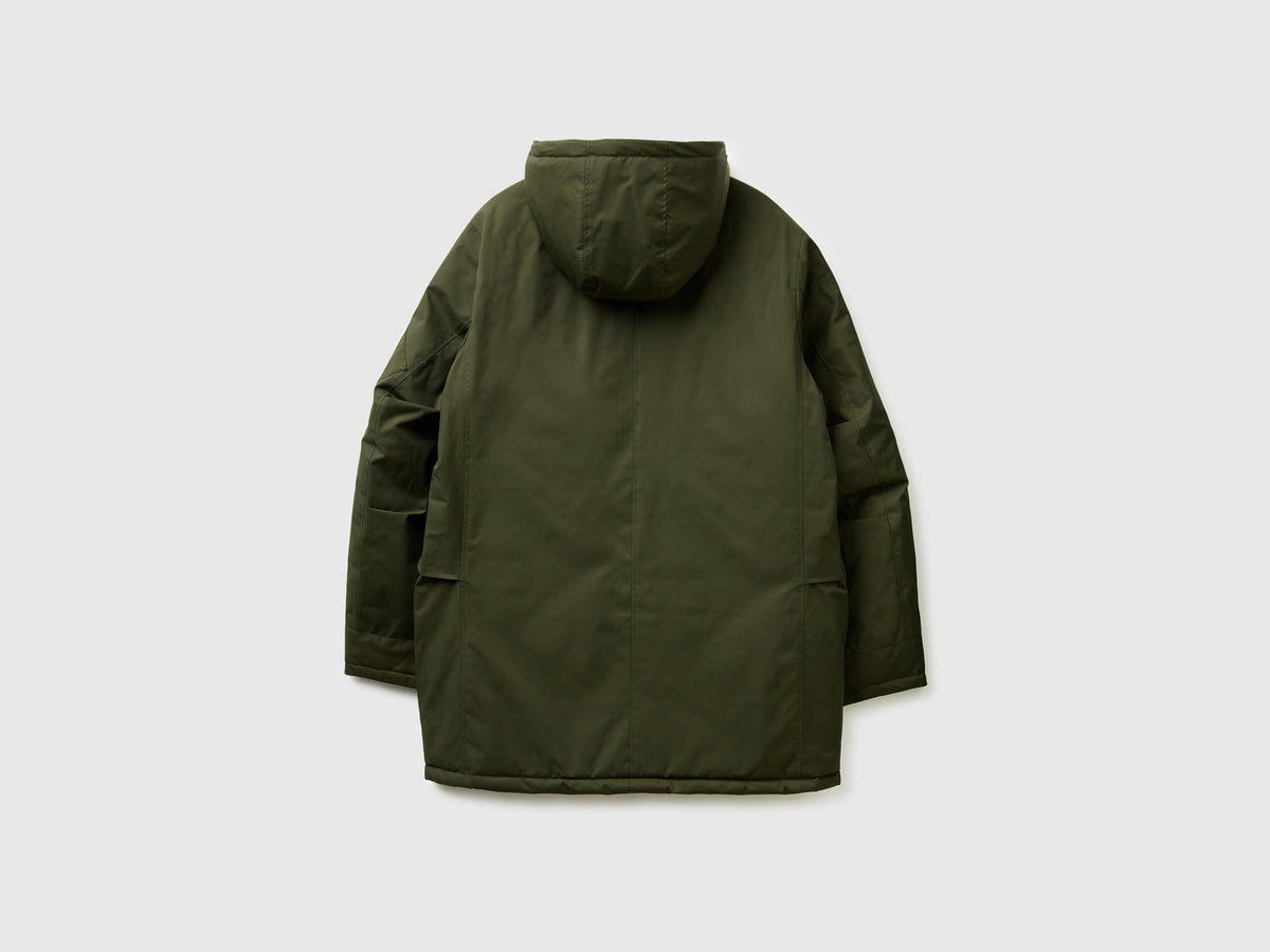 Parka imbottito in cotone e nylon