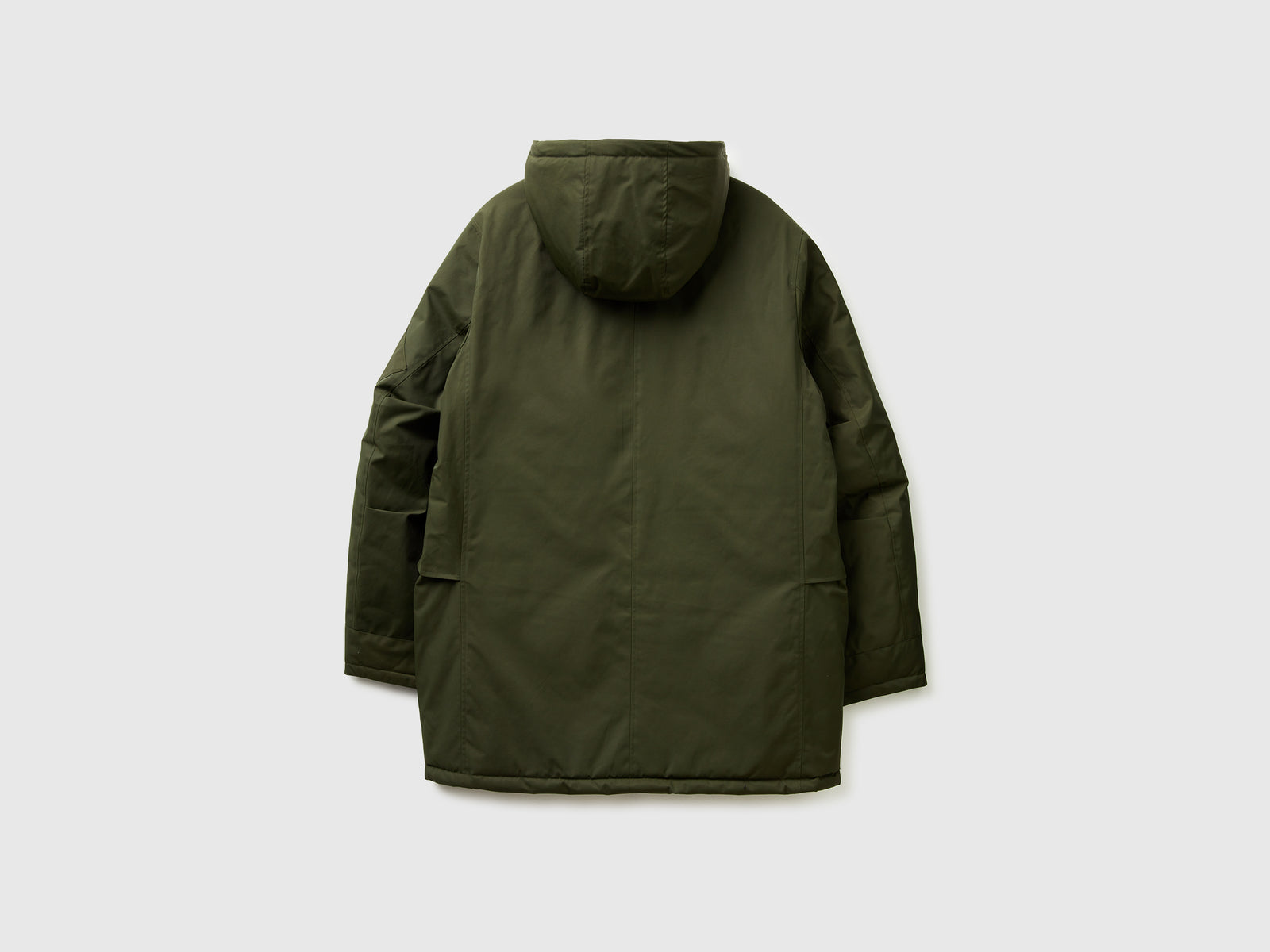 Parka imbottito in cotone e nylon da uomo verde scuro 2 | Benetton Outlet