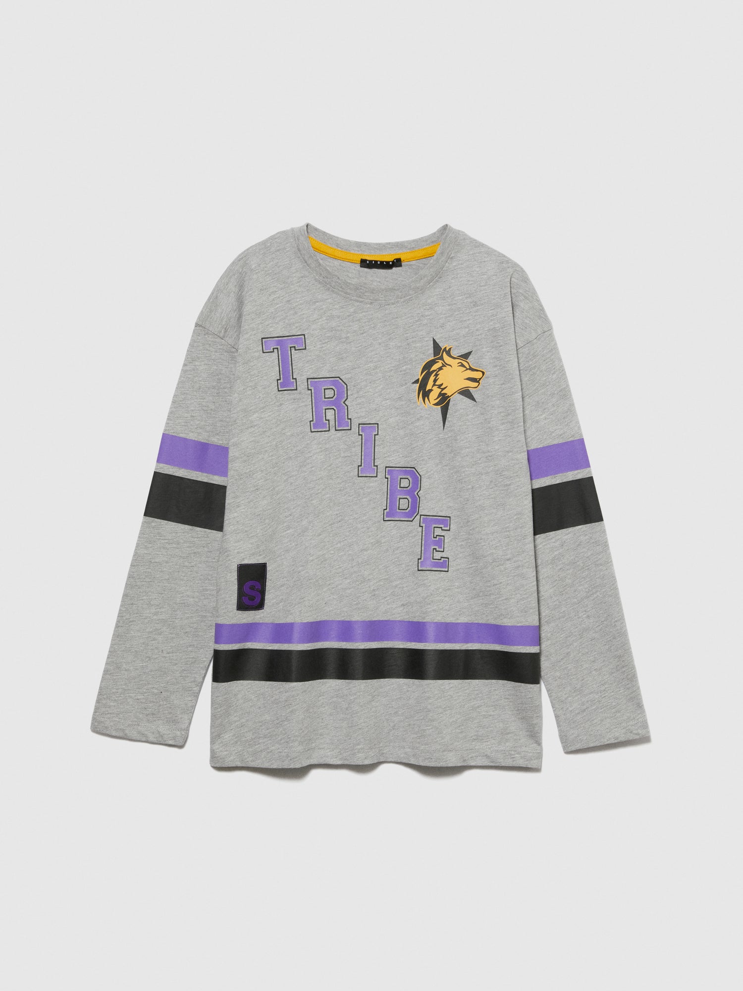 T-shirt over con stampa da bambino grigio | Sisley young Outlet