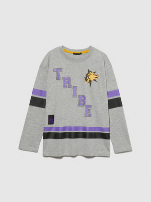T-shirt over con stampa