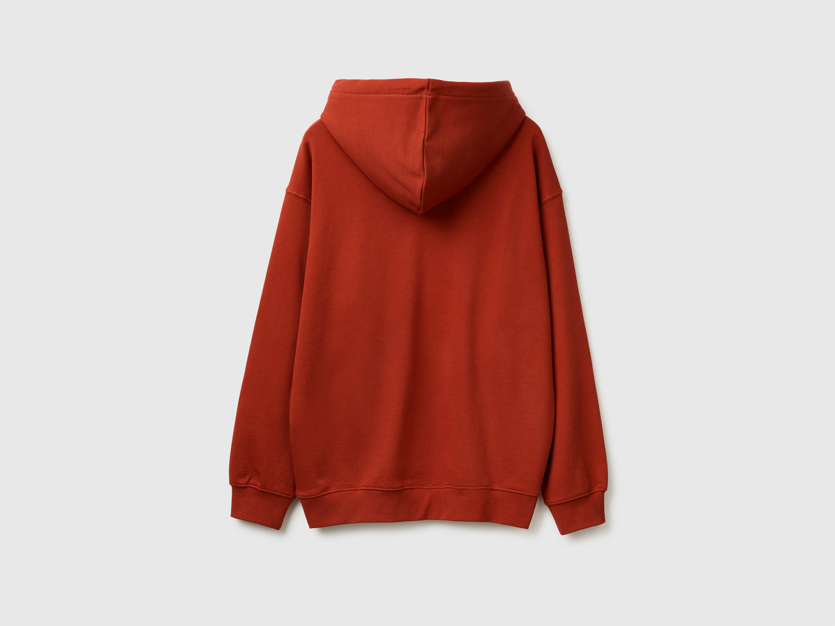 Felpa in cotone con cappuccio