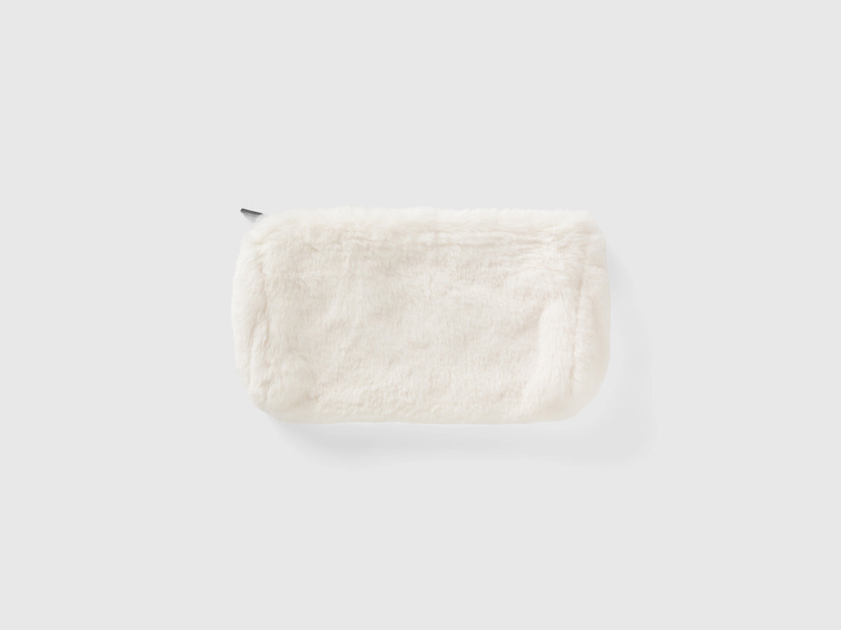 Beauty case in pelliccia sintetica