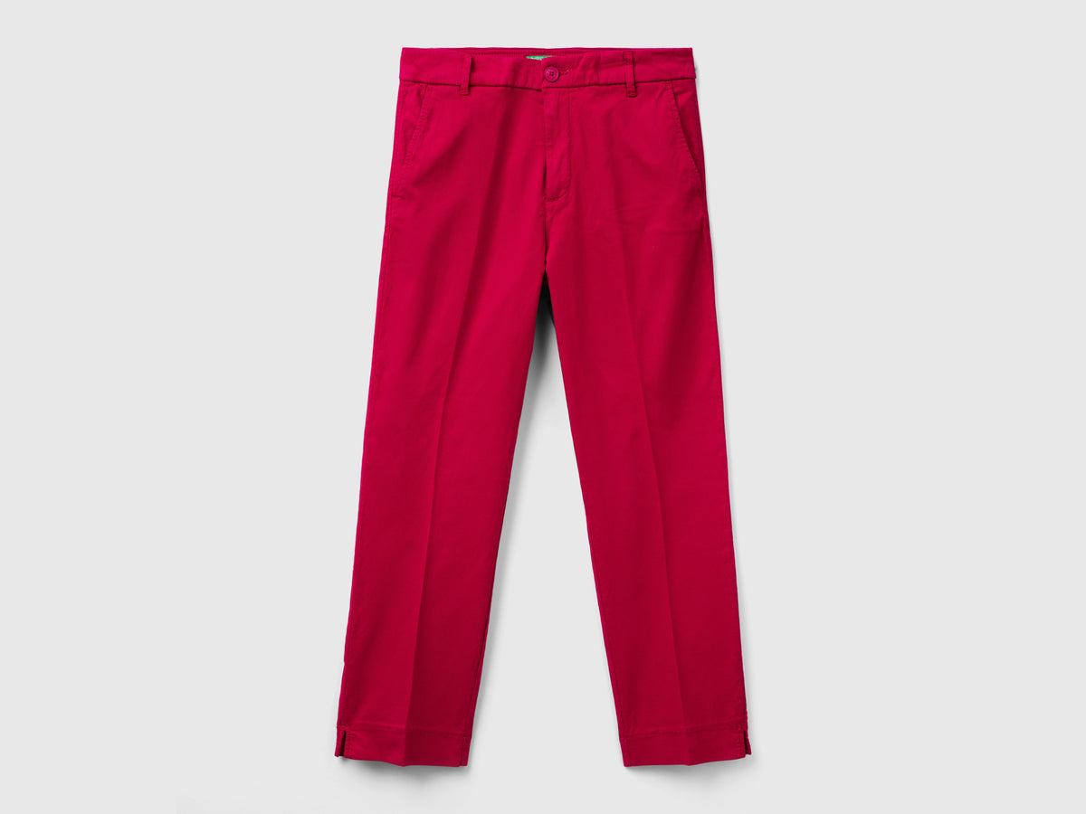 Chino cropped in cotone stretch