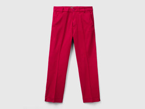 Chino cropped in cotone stretch
