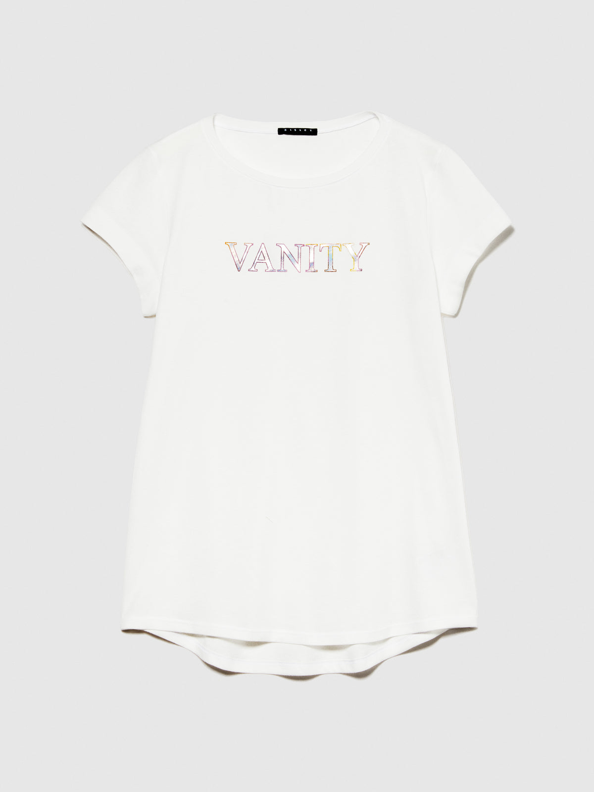T-shirt con stampa laminata