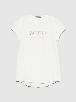 T-shirt con stampa laminata