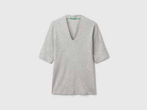 T-shirt slim fit in cotone a fibra lunga