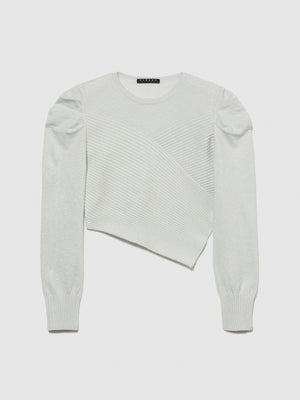Maglia asimmetrica con lurex