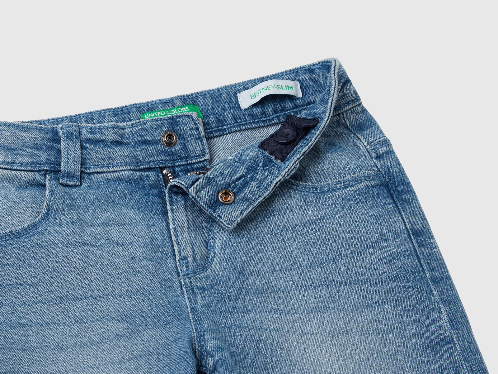 Jeans slim fit da bimba azzurro 3 | Benetton Outlet