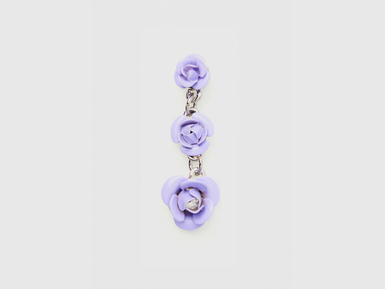 Orecchini pendenti con rose da donna lilla | Benetton Outlet