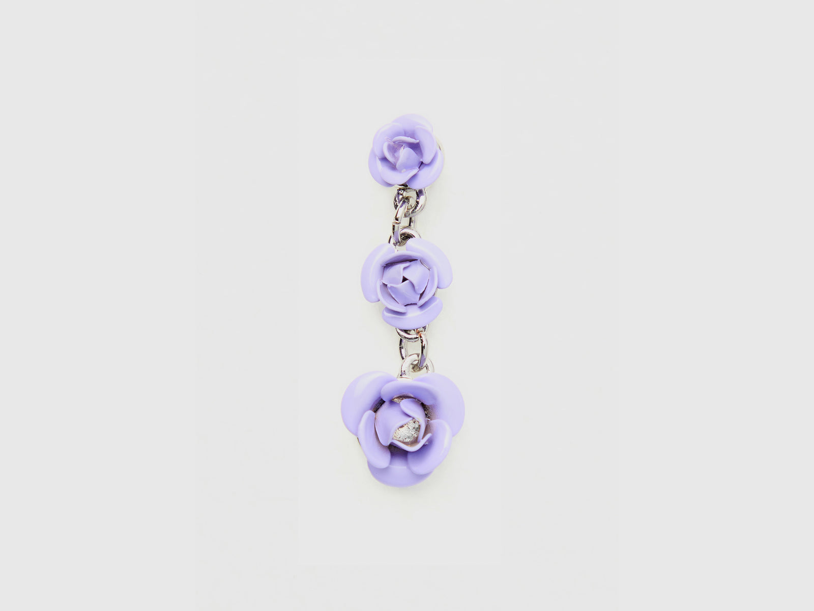 Orecchini pendenti con rose da donna lilla | Benetton Outlet