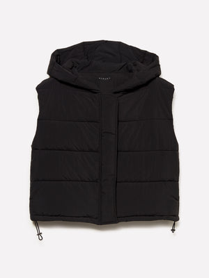 Gilet imbottito con cappuccio