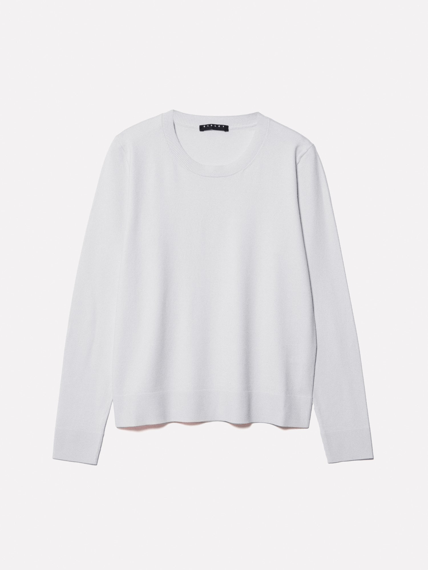 Maglia girocollo da donna grigio chiaro | Sisley Outlet