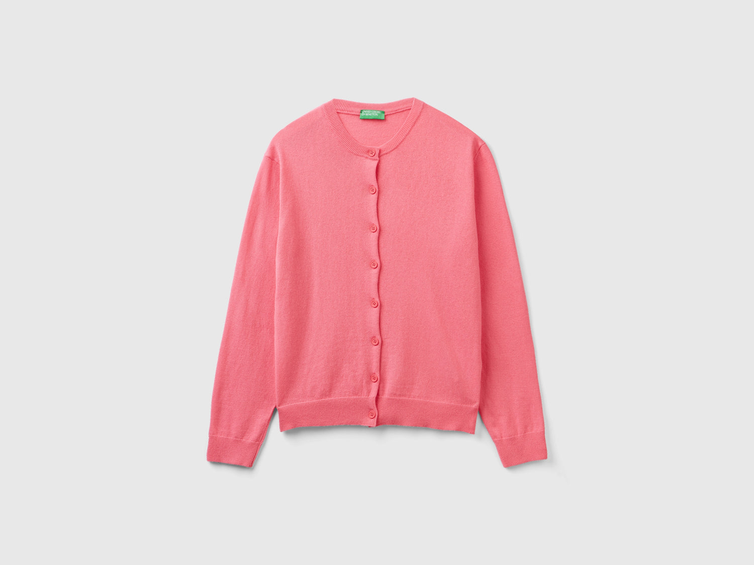 Cardigan in misto lana e cashmere da donna rosa | Benetton Outlet