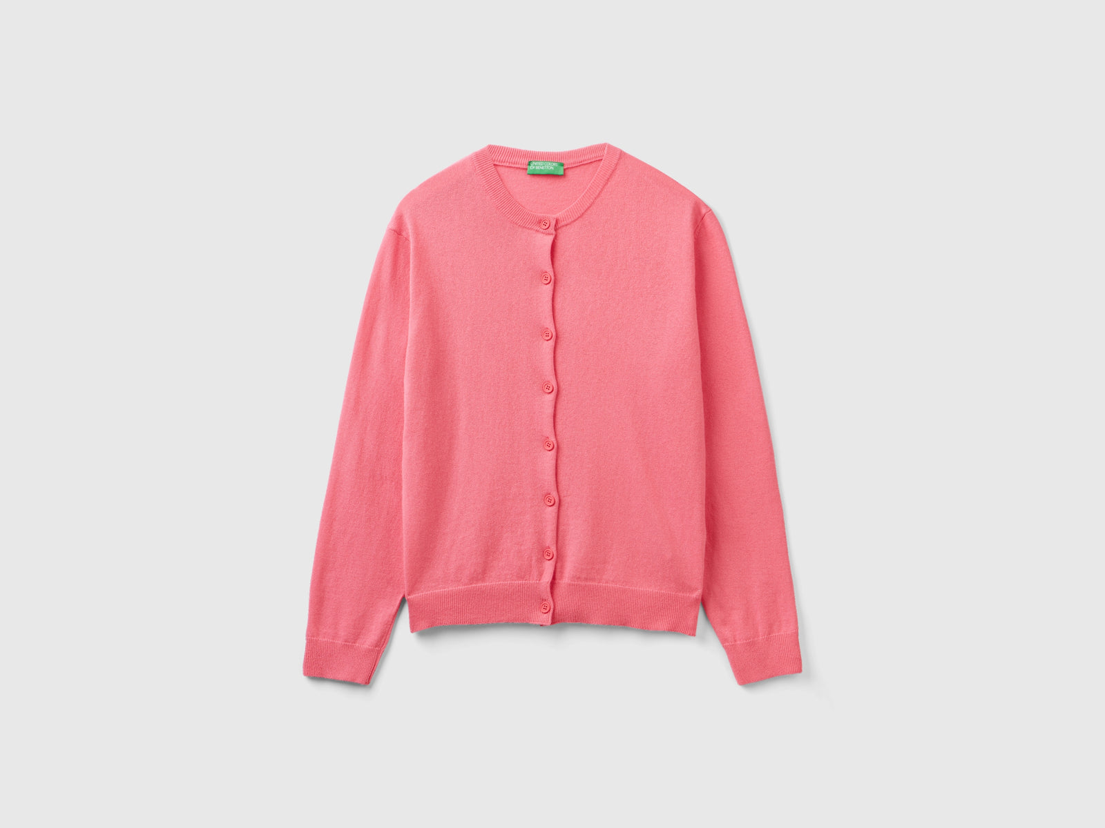 Cardigan in misto lana e cashmere da donna rosa | Benetton Outlet