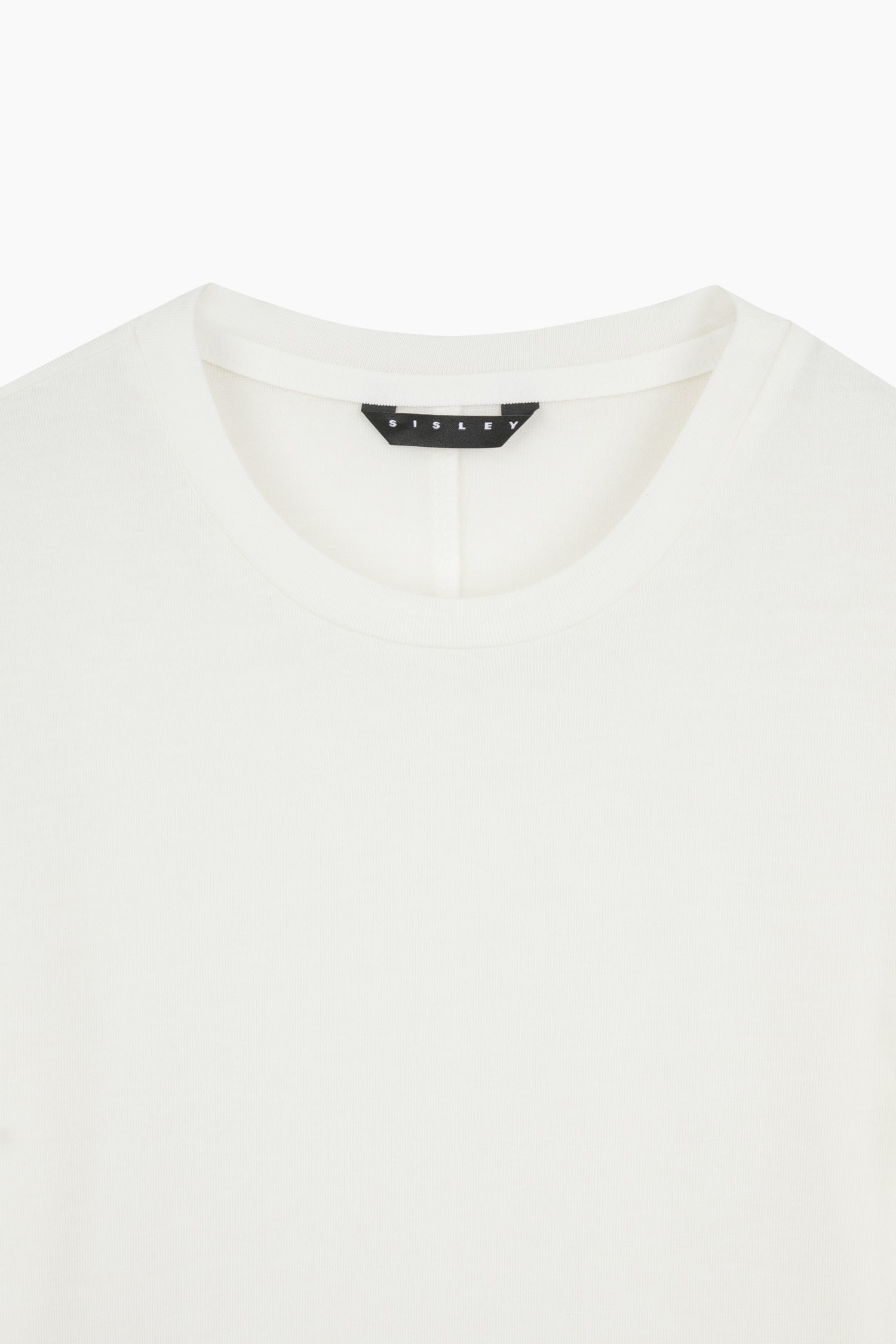 T-shirt girocollo aderente da donna bianco panna 3 | Sisley Outlet