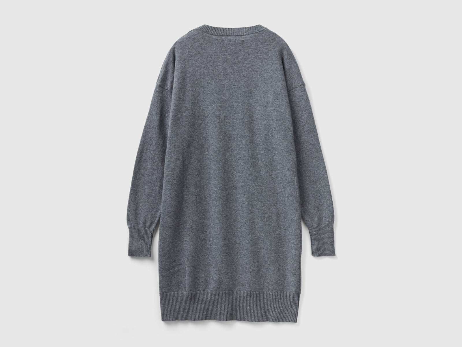 Vestito girocollo in maglia da donna grigio scuro 2 | Benetton Outlet