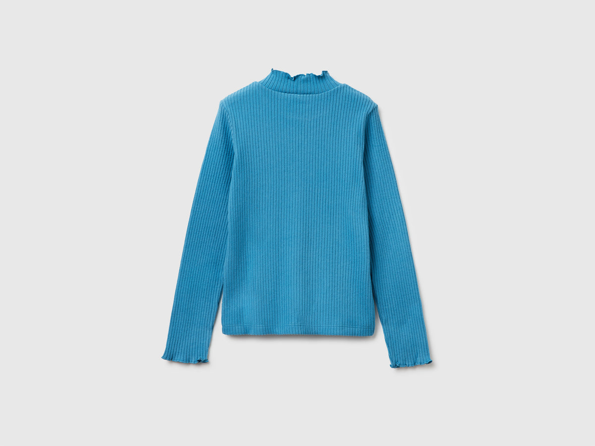 T-shirt lupetto in caldo misto cotone