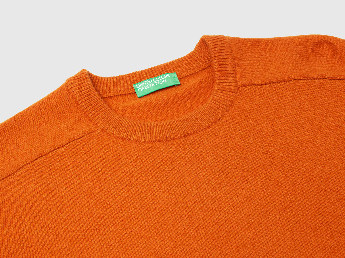 Maglia girocollo in pura lana Merino