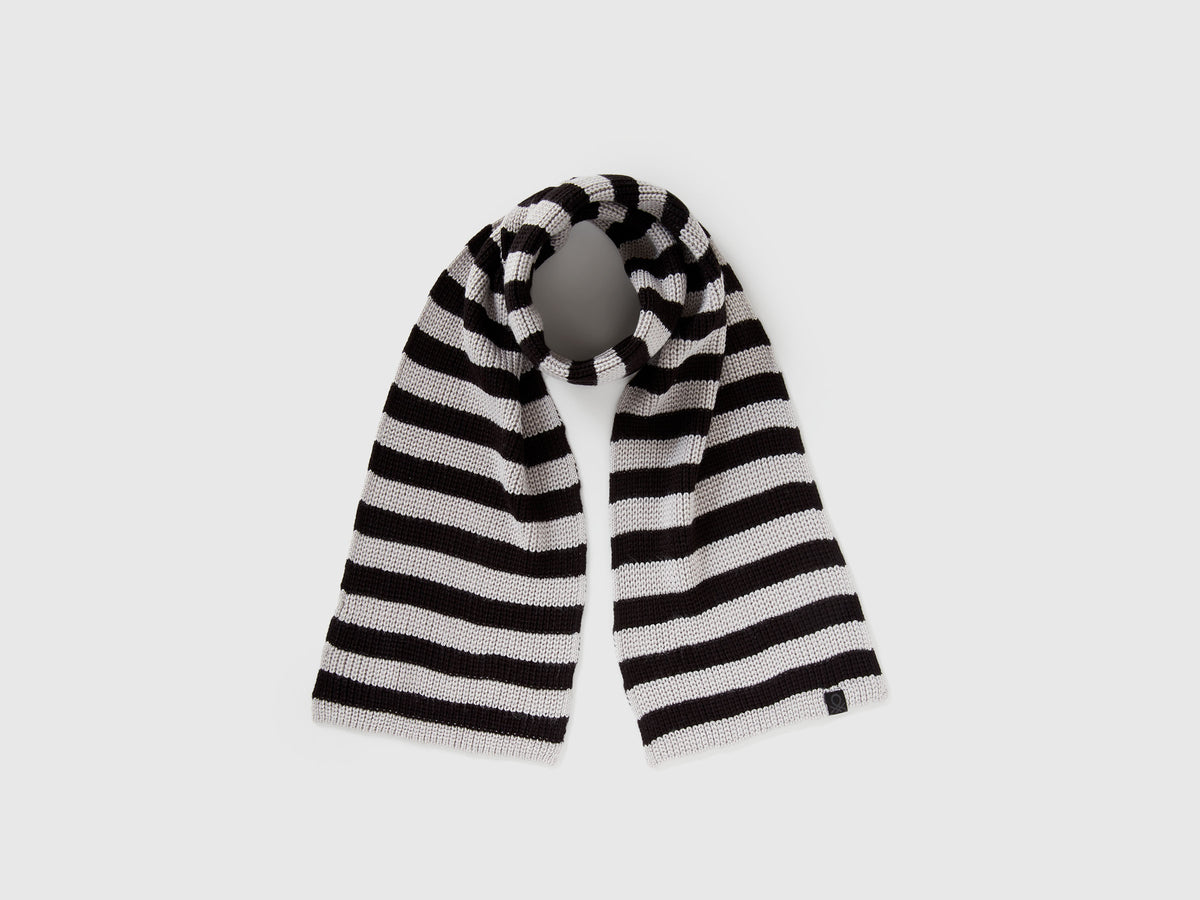 Sciarpa in maglia a righe