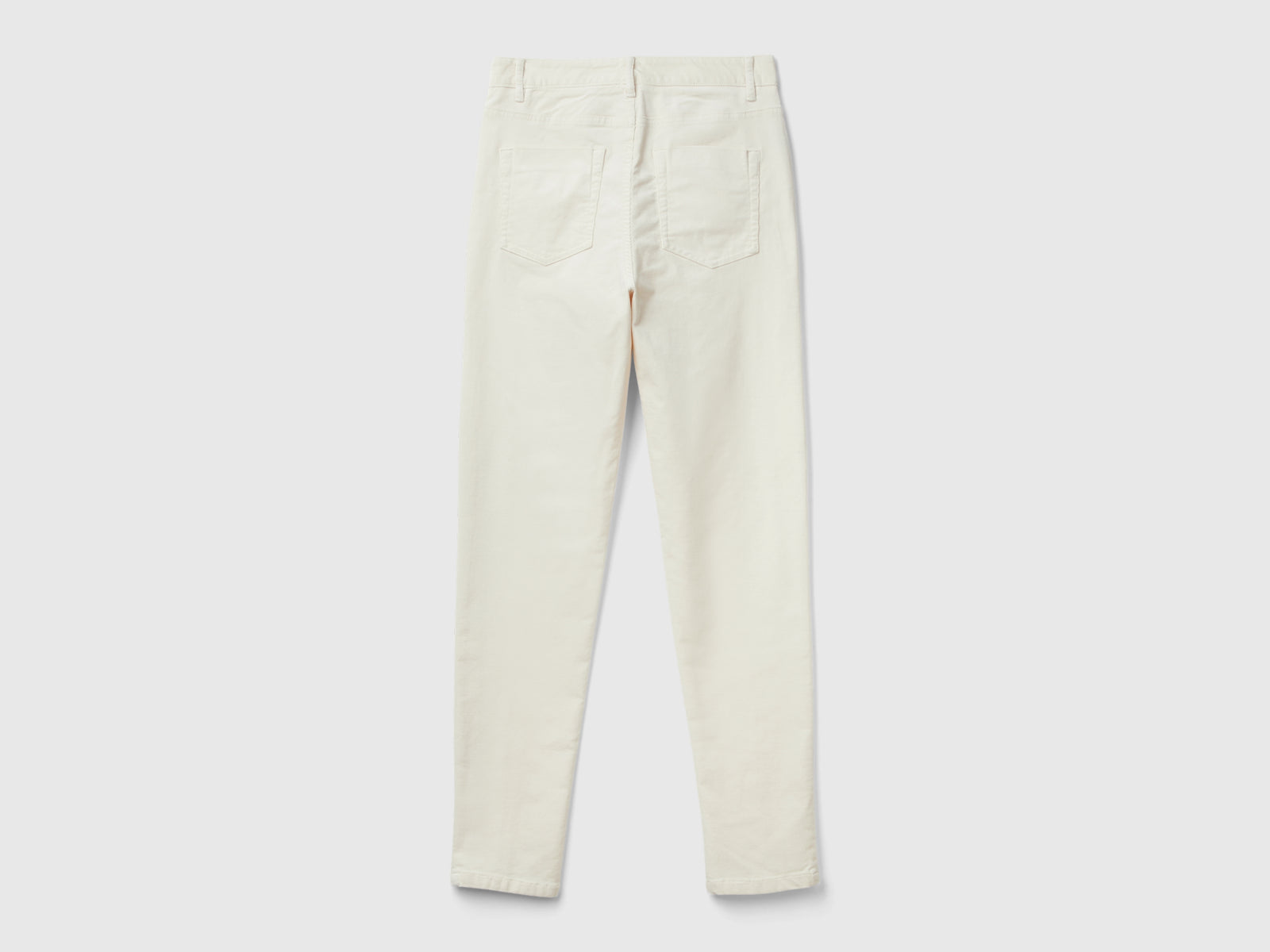 Pantalones de terciopelo de cinco bolsillos da donna bianco panna 2 | Benetton Outlet