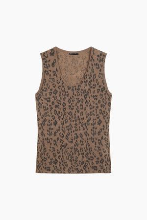 Canotta animalier in maglia