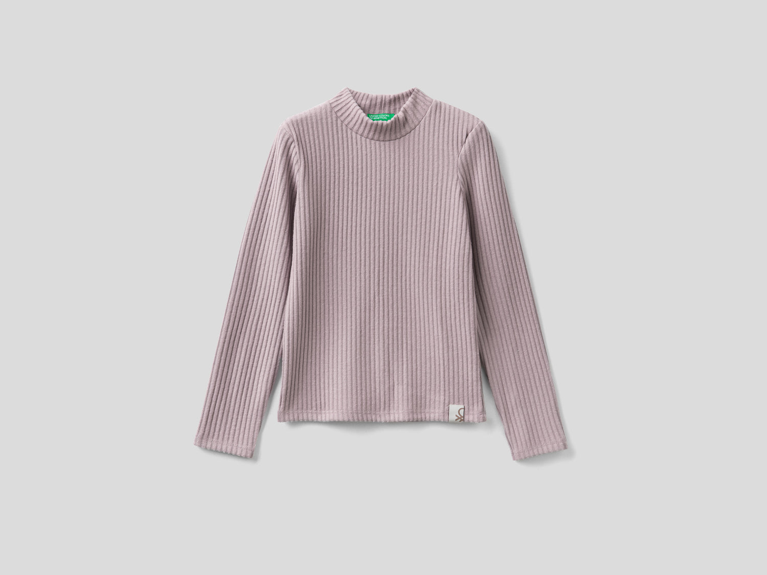 Calda maglietta in tessuto da bambina rosa tenue | Benetton Outlet