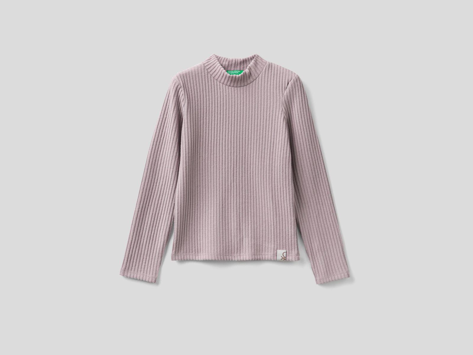 Calda maglietta in tessuto da bambina rosa tenue | Benetton Outlet