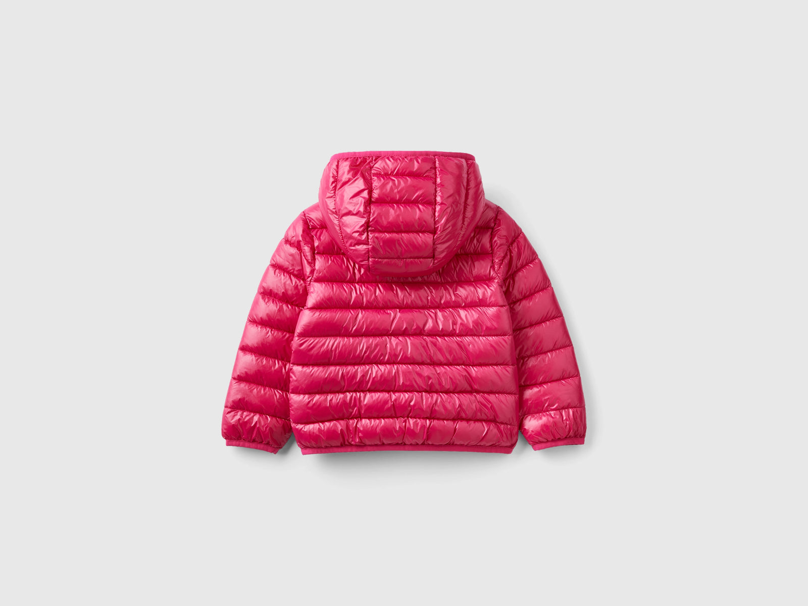 Giubbotto imbottito con cappuccio da bimba ciclamino 2 | Benetton Outlet