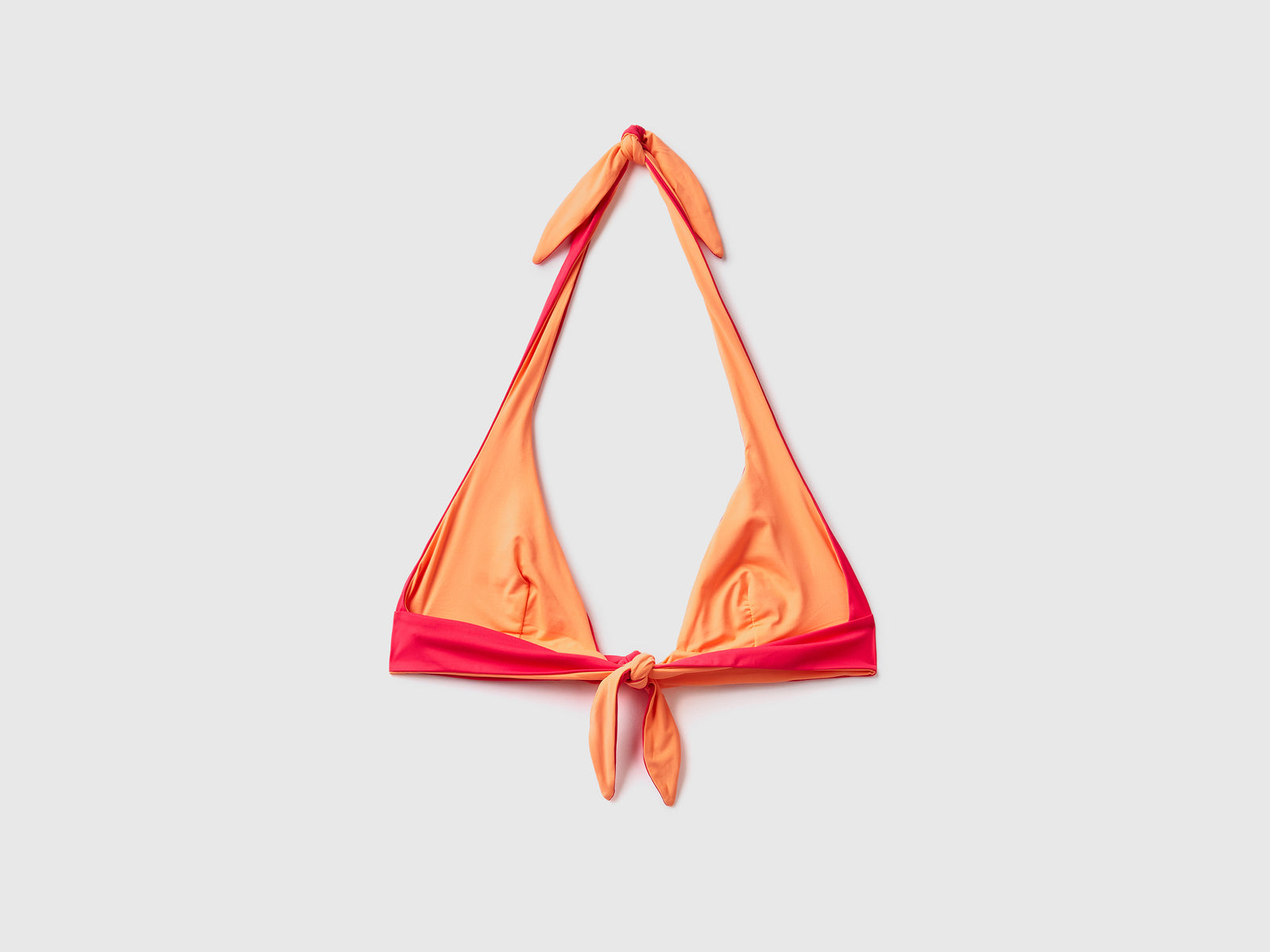 Reggiseno costume bicolor reversibile in tesuto elasticizzato da donna fucsia 2 | Benetton Outlet