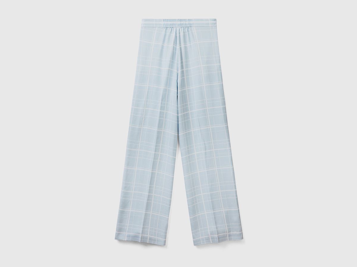 Pantaloni lunghi fluidi in puro lyocell
