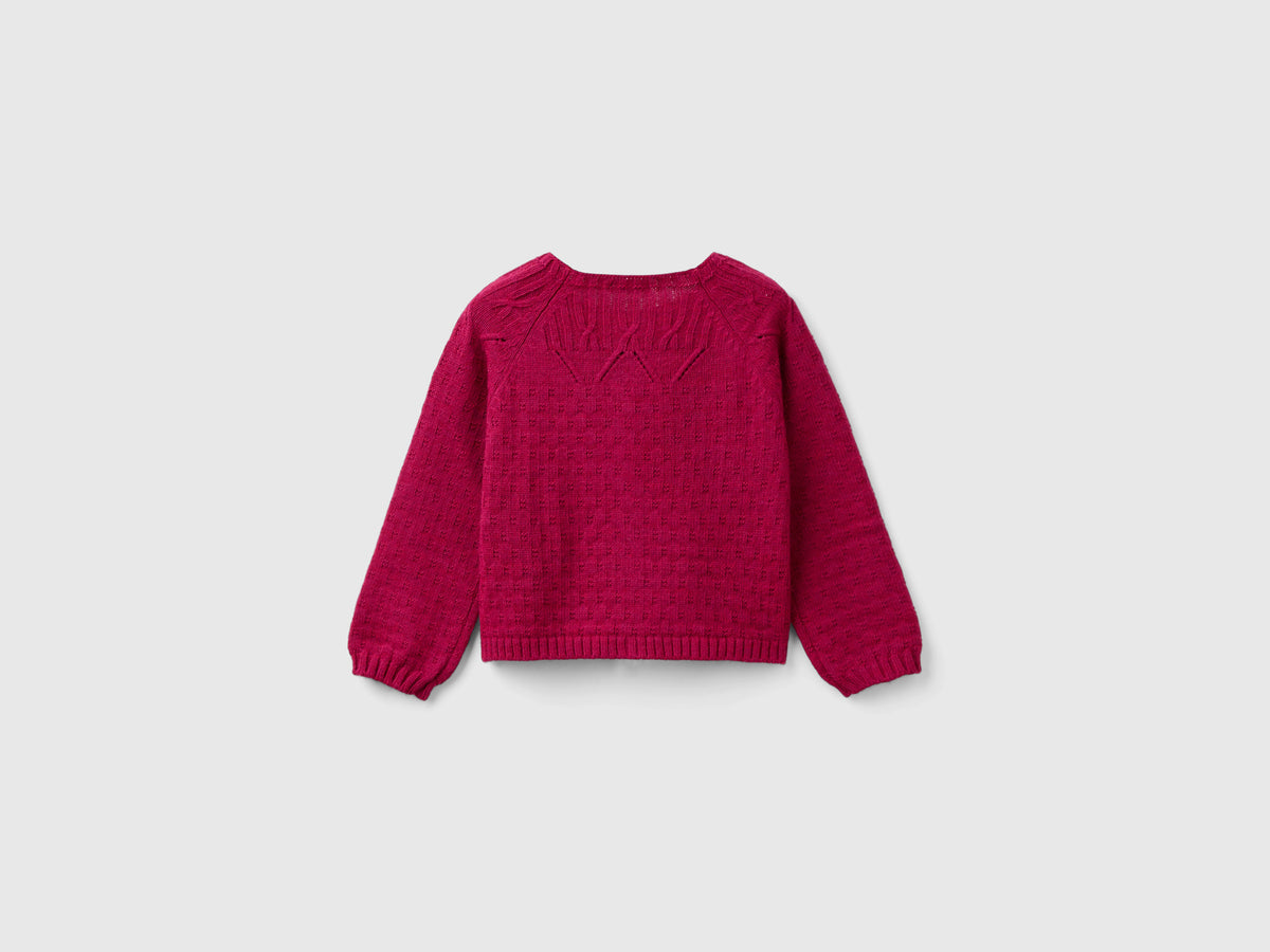 Cardigan con dettagli traforati