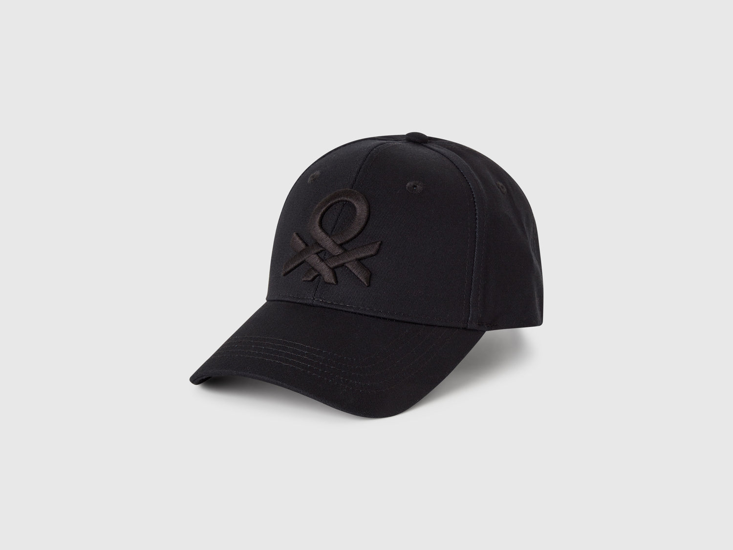 Cappello baseball con logo ricamato da uomo nero | Benetton Outlet