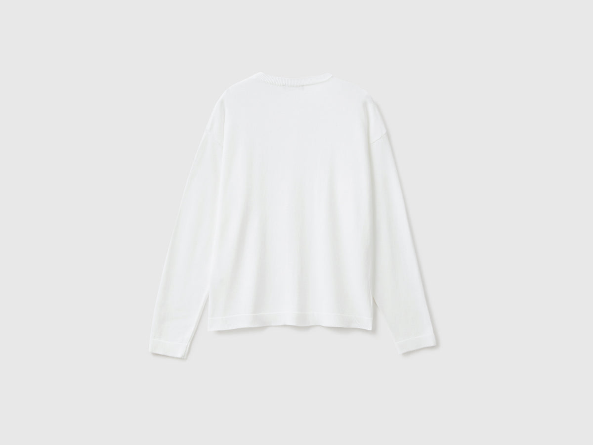 Cardigan girocollo con bottoni