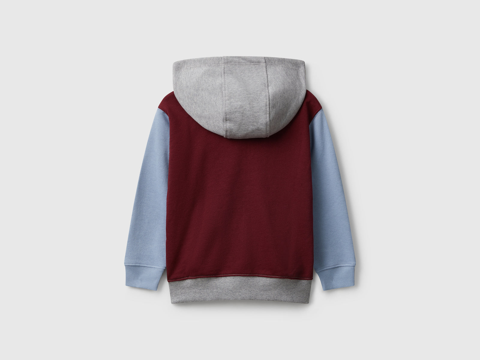 Felpa con cappuccio e ricamo da bimbo bordeaux 2 | Benetton Outlet
