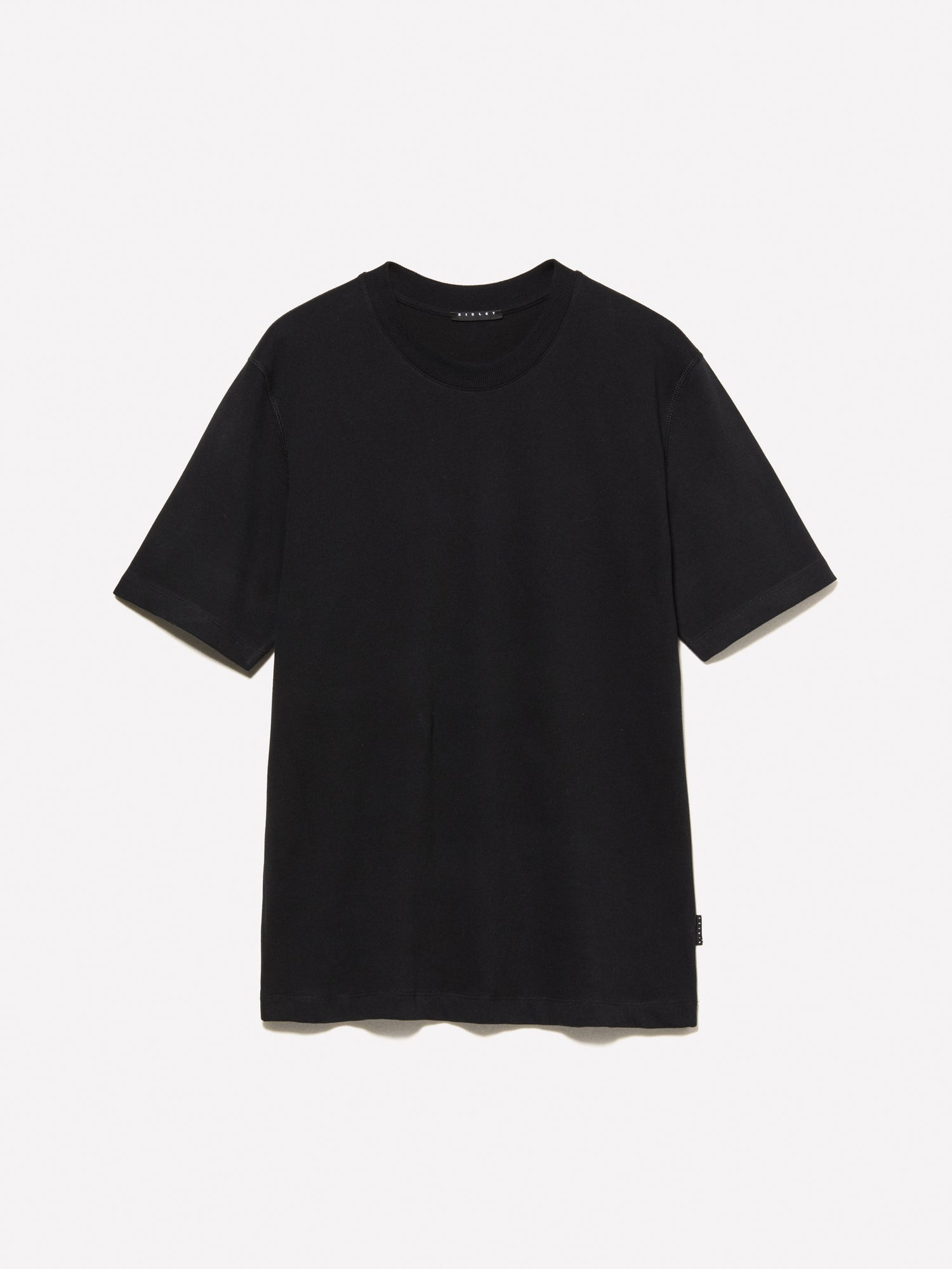 T-shirt 100% cotone bio da uomo nero | Sisley Outlet
