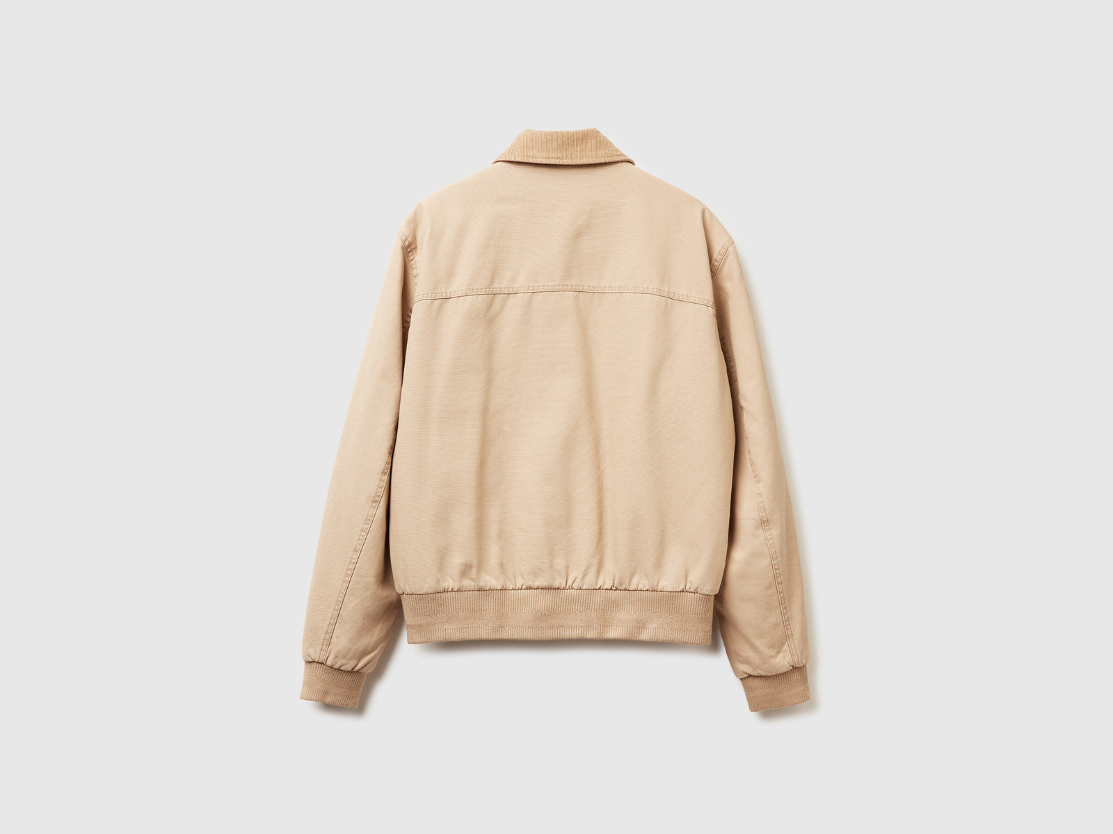 Giubbino imbottito in puro cotone da uomo beige 2 | Benetton Outlet