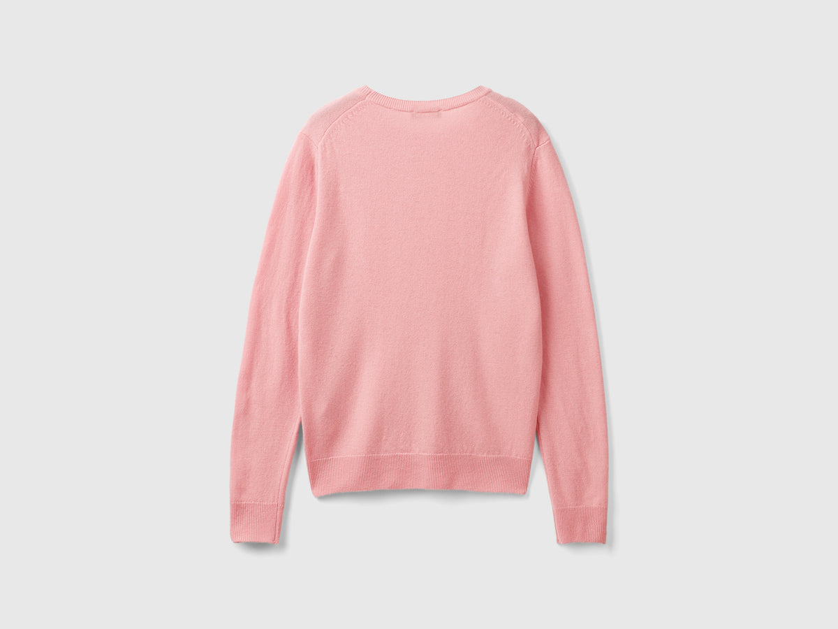 Crewneck sweater in pure Merino wool